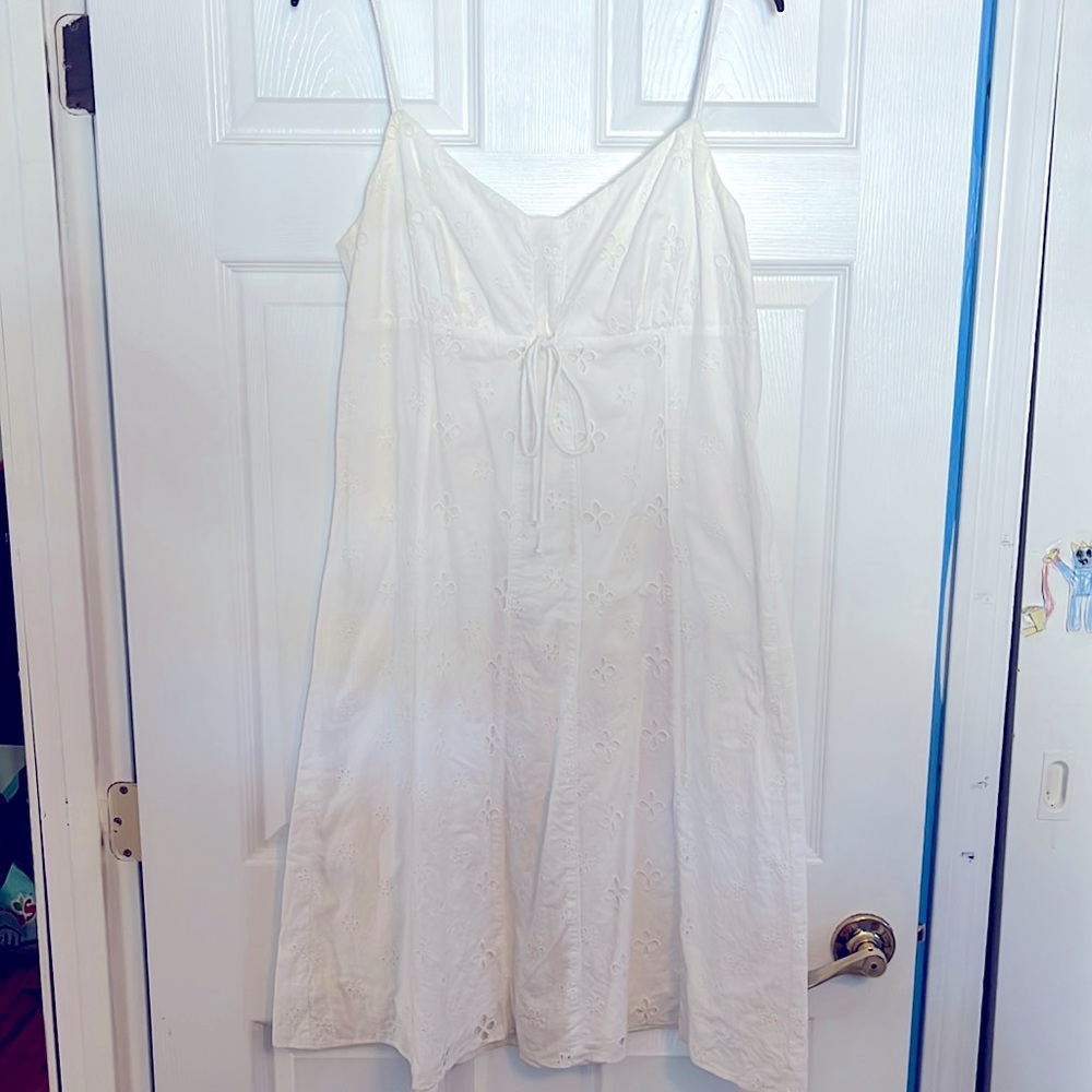 White midi aline summer dress